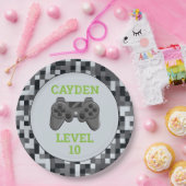 Videospel Level Up Controller Verjaardagsfeestje   Papieren Bordje (Feest)