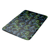 Videospel Neon Blauw & Groen Patroon Badmat (Gekanteld)