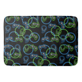 Videospel Neon Blauw & Groen Patroon Badmat (Voorkant)