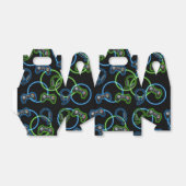 Videospel Neon Blauw & Groen Patroon Bedankdoosjes (Uitgevouwen)