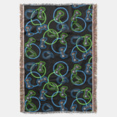 Videospel Neon Blauw & Groen Patroon Deken (Voorkant Verticaal)