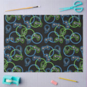 Videospel Neon Blauw & Groen Patroon Tissuepapier (Craft)
