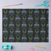 Videospel Neon Blauw & Groen Verjaardag Leeftijd N Tissuepapier (Craft)