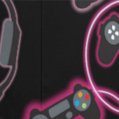 Videospel Neon Roze Meisjes Patroon Behang (Zoom)
