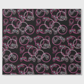 Videospel Neon Roze Meisjes Patroon Cadeaupapier (Vlak)