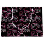 Videospel Neon Roze Meisjes Patroon Groot Cadeauzakje (Voorkant)