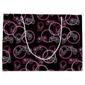 Videospel Neon Roze Meisjes Patroon Groot Cadeauzakje (Achterkant)