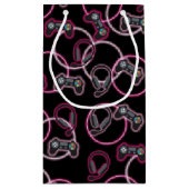 Videospel Neon Roze Meisjes Patroon Klein Cadeauzakje (Achterkant)