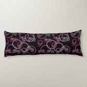 Videospel Neon Roze Meisjes Patroon Lichaamskussen (Achterkant)