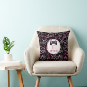 Videospel Neon Roze Meisjes Patroon Monogram Kussen (Stoel)