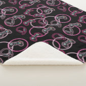 Videospel Neon Roze Meisjes Patroon Sherpa Deken (3/4)