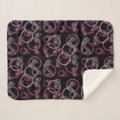 Videospel Neon Roze Meisjes Patroon Sherpa Deken (Voorkant (horizontaal))