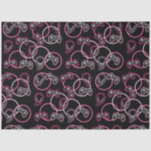 Videospel Neon Roze Meisjes Patroon Tissuepapier (Voorkant)