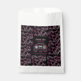 Videospel Neon Roze Meisjes Verjaardagsfeestje Bedankzakje