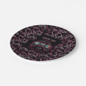 Videospel Neon Roze Meisjes Verjaardagsfeestje Papieren Bordje (Gekanteld)