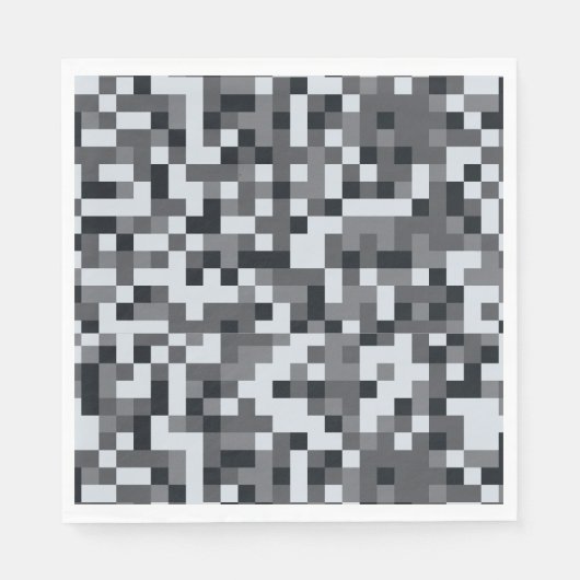 Videospel Niveau Omhoog Pixel Verjaardagsfeest Servet (Voorkant)