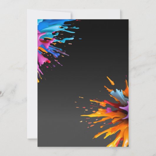 Videospel op verjaardagsuitnodiging kaart (Achterkant)