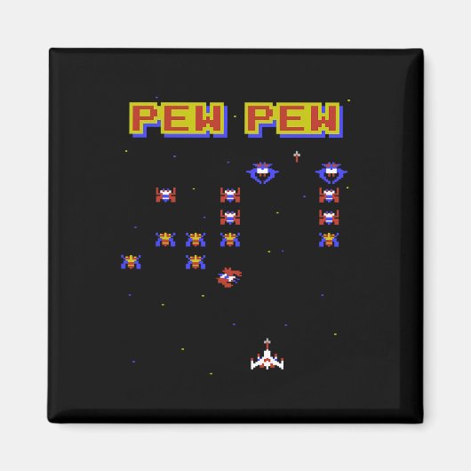 Videospel Oude School Game 80s Gaming Game Magneet (Voorkant)