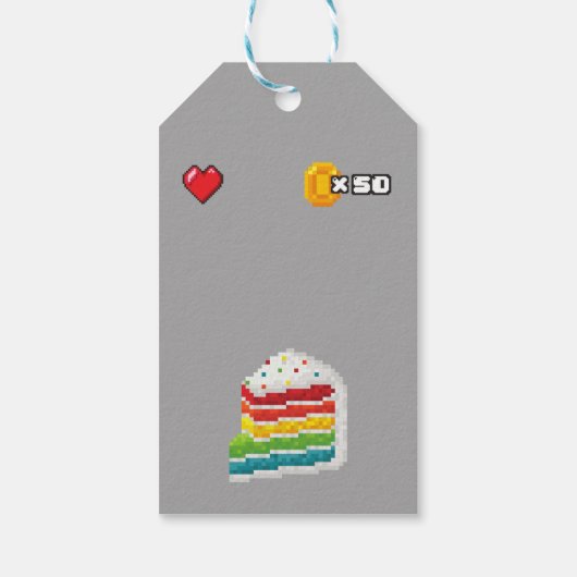 Videospel Party Favor Label Cadeaulabel (Achterkant)