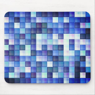 Videospel Pixels Blauwe Vierkante Patroon Muismat