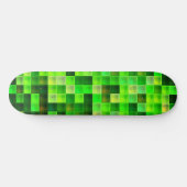 Videospel Pixels Groen Vierkant Patroon Persoonlijk Skateboard (Horizontaal)