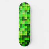 Videospel Pixels Groen Vierkant Patroon Persoonlijk Skateboard (Voorkant)