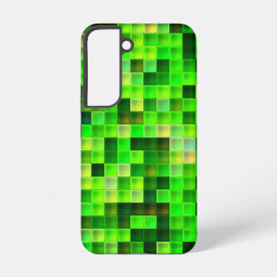 Videospel Pixels Groen Vierkant Patroon Samsung Galaxy Hoesje