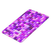 Videospel Pixels Roze Vierkant Patroon Magneet (Linkerzijde)