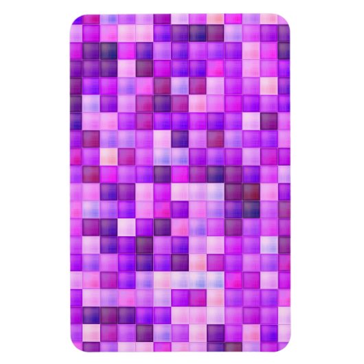 Videospel Pixels Roze Vierkant Patroon Magneet (Verticaal)