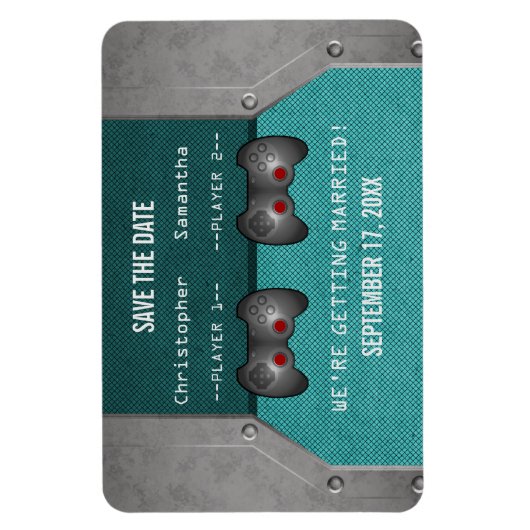 VideoSpel sparen de Magnetische Datum, Blauwgroen Magneet (Verticaal)