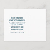 VideoSpel sparen het Briefkaart van de Datum, Blau (Achterkant)