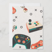 Videospel uitnodigingen voor jongen verjaardagsfee (Achterkant)