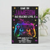 Videospel Verjaardag Boy Gamer Party Kaart (Staand voorkant)