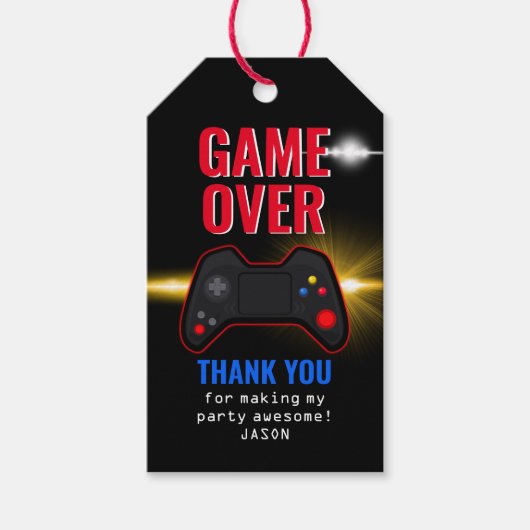 Videospel Verjaardag Cadeaulabel (Voorkant)