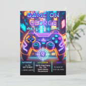 Videospel Verjaardag Kaart (Staand voorkant)