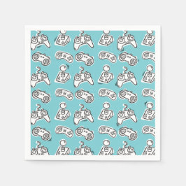 Videospel Verjaardag Servet