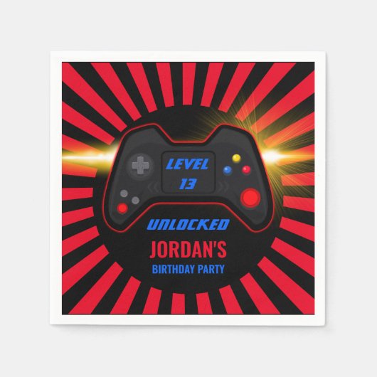 Videospel Verjaardag Servet (Voorkant)