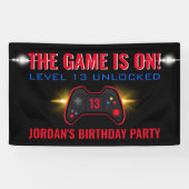 Videospel Verjaardag Spandoek (Horizontaal)