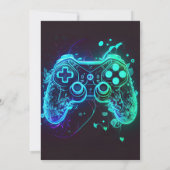 Videospel Verjaardag Uitnodiging Arcade Uitnodigin (Achterkant)