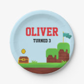 Videospel Verjaardagsborden Gamer Feestbenodigdhed Papieren Bordje (Voorkant)