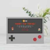 Videospel Verjaardagsfeestje Dank u Bedankkaart (Staand voorkant)