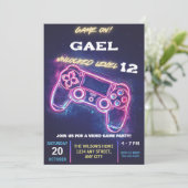 Videospel Verjaardagsfeestje Neon spel op Unlocked Kaart (Staand voorkant)