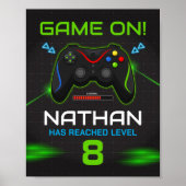 Videospel Verjaardagsfeestje teken jongens Poster (Voorkant)