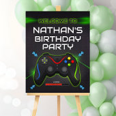 Videospel Verjaardagsfeestje Welkomstbord Jongens Poster