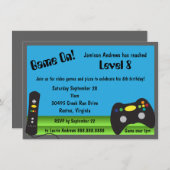 Videospel Vrachtwagen Verjaardagsfeestje Kaart (Voorkant / Achterkant)