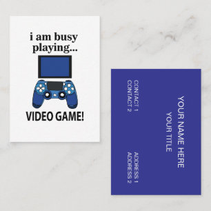 Videospel Waarmee ik bezig ben Videospel Visitekaartje