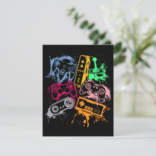 Videospelconsole-controllers 80-90-inch boog herst informatiekaartje (Staand voorkant)