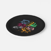 Videospelconsole-controllers 80-90-inch boog herst papieren bordje (Gekanteld)