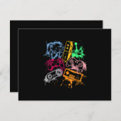 Videospelconsole-controllers 80-90-inch boog herst RSVP kaartje (Voorkant / Achterkant)