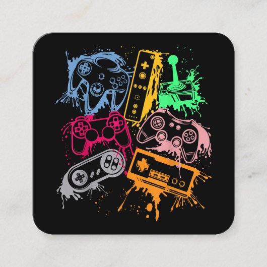 Videospelconsole-controllers 80-90-inch boog herst vierkante visitekaartje (Voorkant)